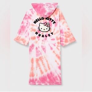 Hurley Pink and Orange Swim Coverup with Playful Design